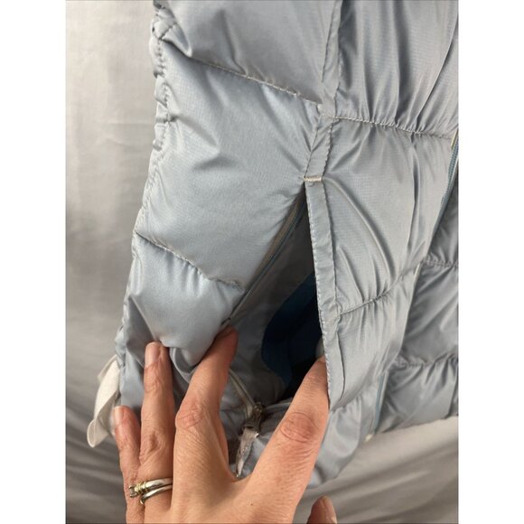 Eddie Bauer Grey-Blue Iridescent Quilted Goosedown Vest Women's Size M - Picture 4 of 10